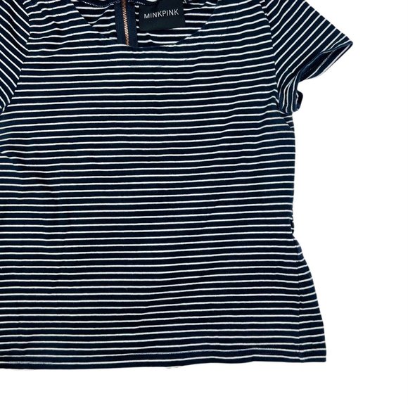 (Up To 50% Off SALE) MinkPink Striped Short Sleeve Top - Picture 3 of 3